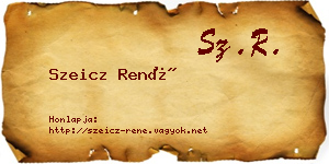 Szeicz René névjegykártya